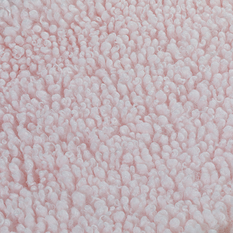21HP0012 pink curly polyester fur fabric