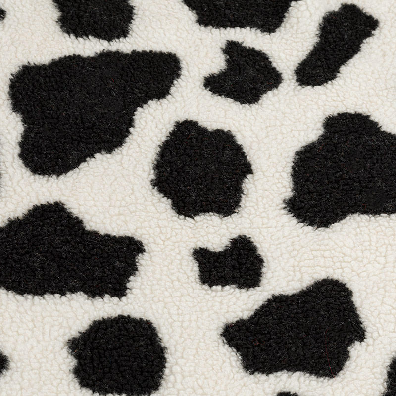 21HD0113-4 milk cow design jacquard fur fabric