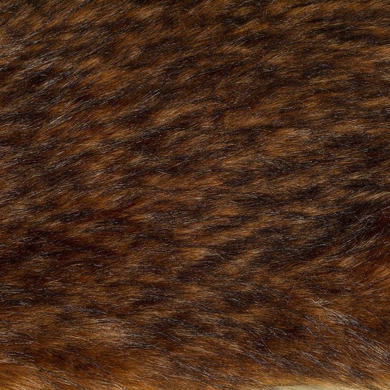 17HD0927-12 brown tip-dying jacquard fur high pile fur