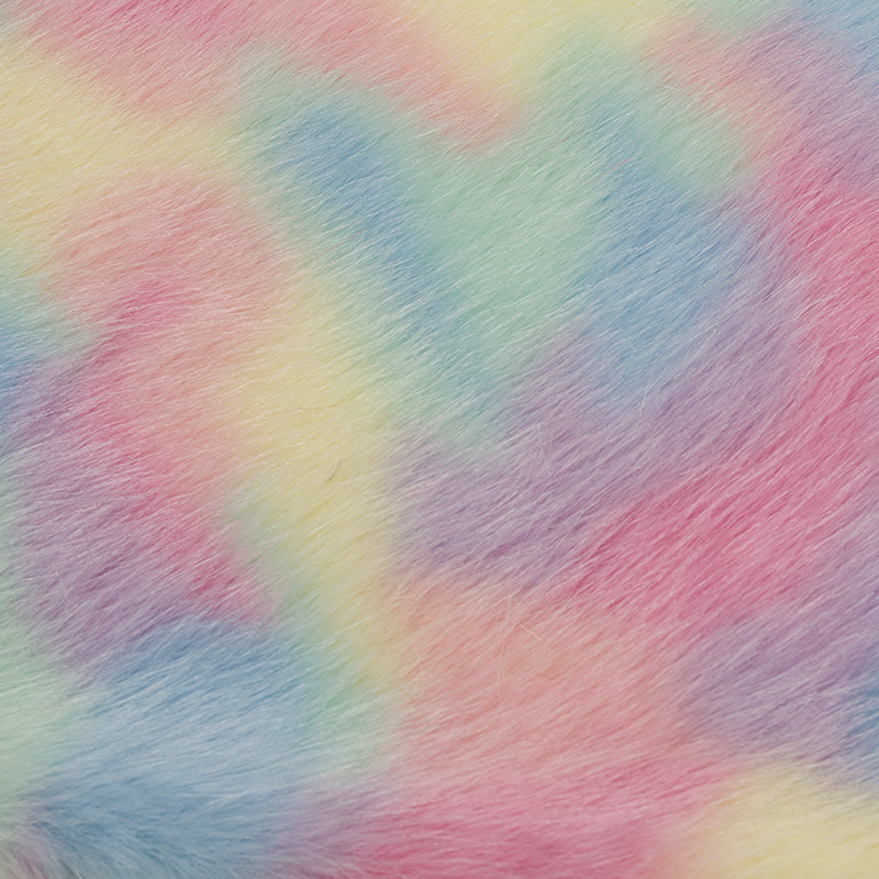 18HD1106-8B colorful fake fur five-color jacquard fur