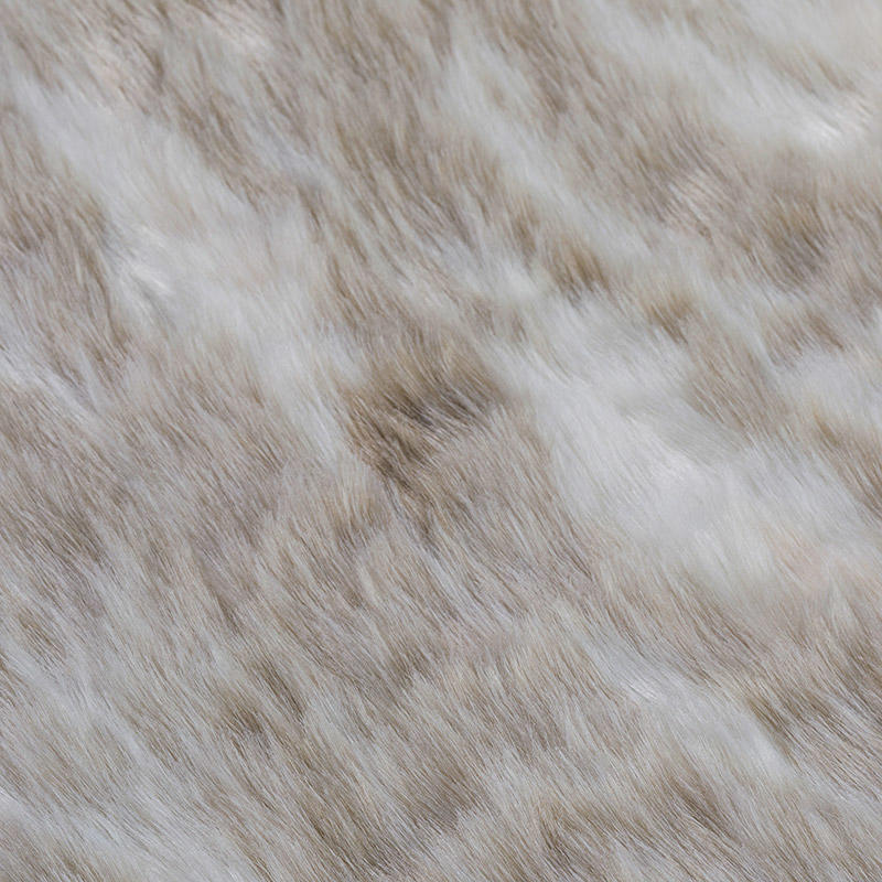 21HD0513-6 two-colour grey and white jacquard plush fur