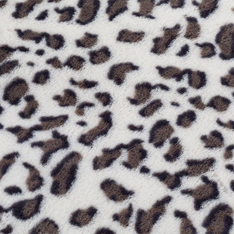 21HP0006 leopard printed fur polyester fur