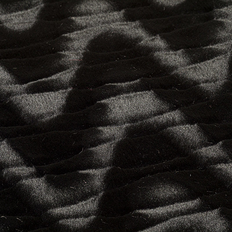 21HP0008 black deep-processing polyester fur