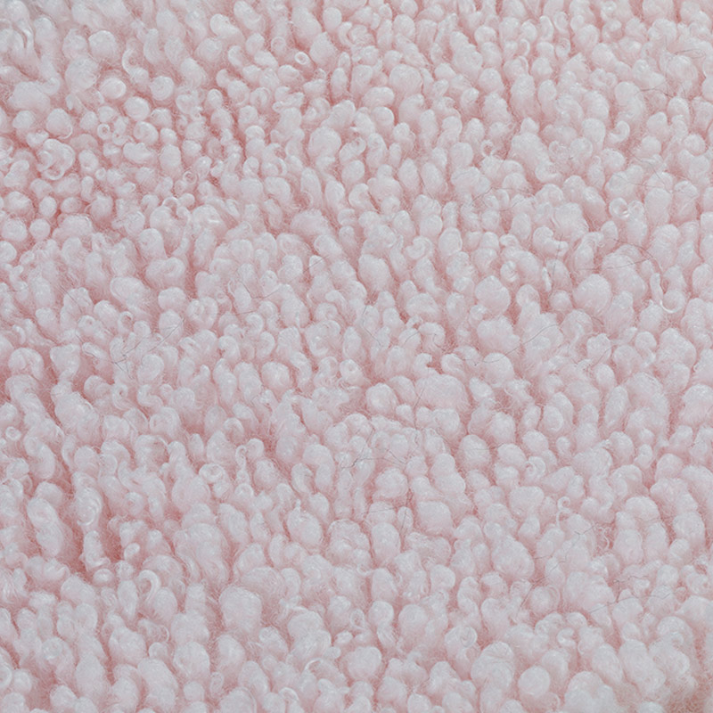 21HP0012 pink curly polyester fur fabric