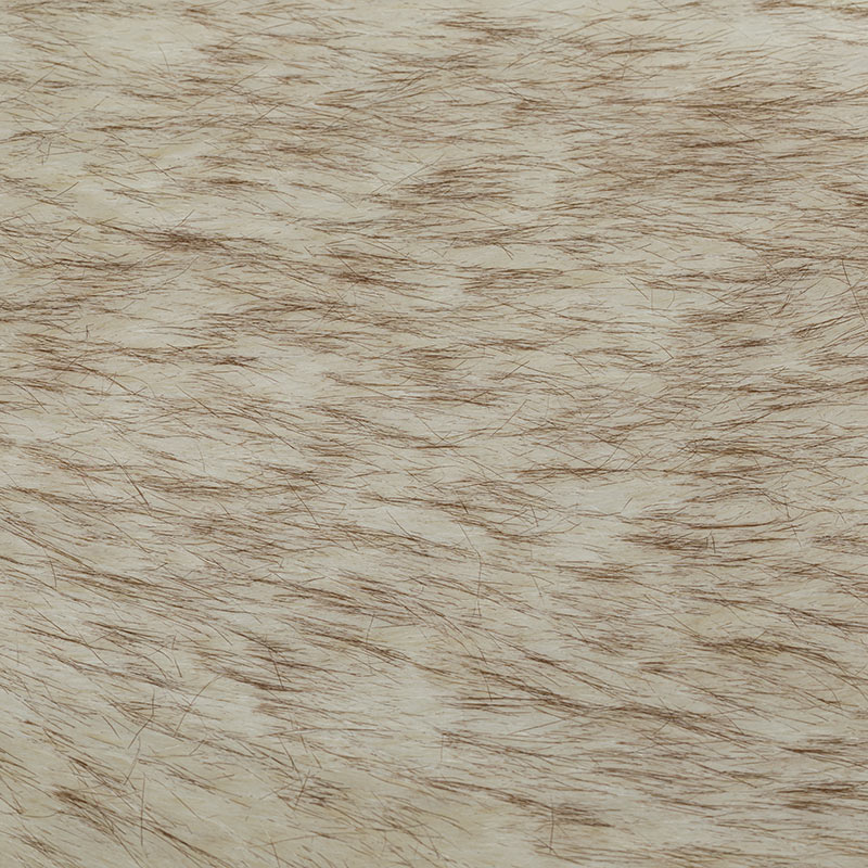 12HH1012-6A brown tip-dying fake fur fox fur