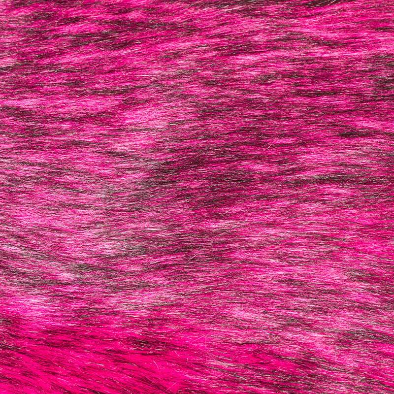 17HD0716-1 rose red tip-dying jacquard plush fur fabric