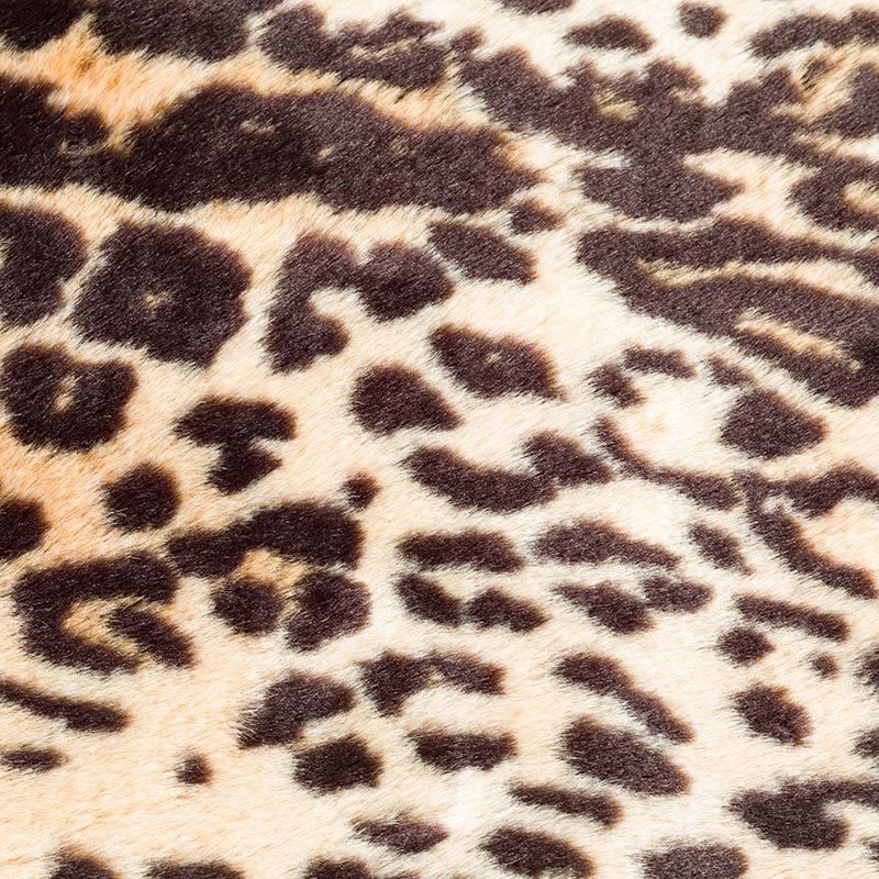 18HD1216-1 leopard printed plush faux fur