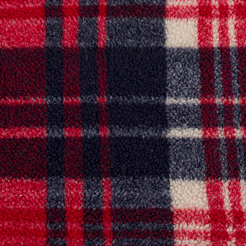 19H0421-3 Rice red and black jacquard faux lamb fur