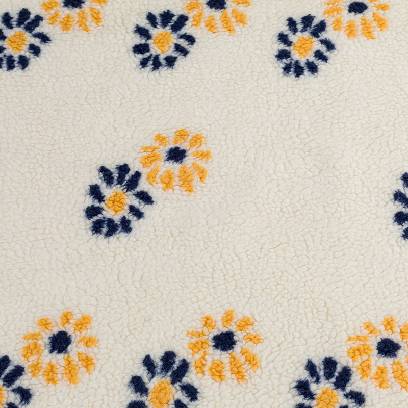 21H0603-1 white chrysanthemum jacquard faux lamb fur
