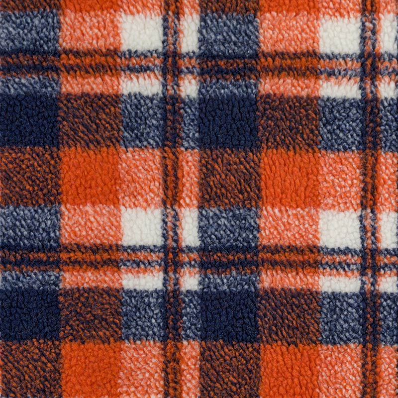 21H0619-6 check jacquard faux lamb fur