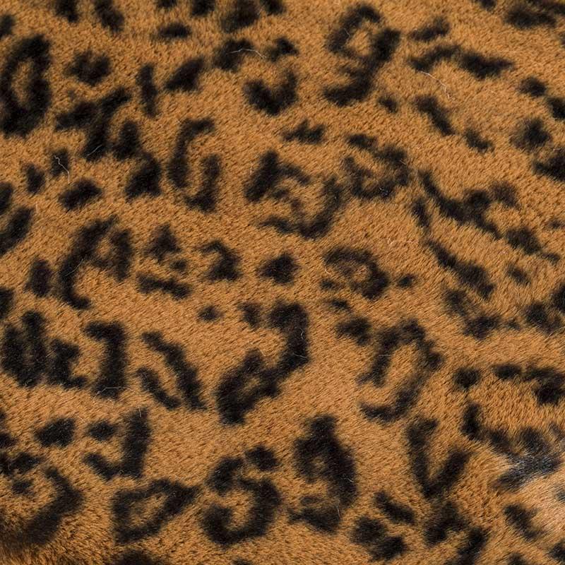 21HP0005 leopard printed rabbit fur polyester fur